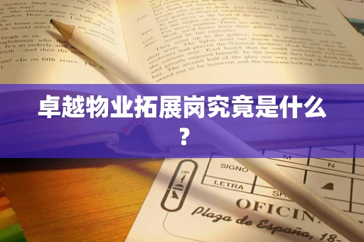 卓越物业拓展岗究竟是什么？