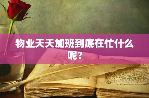 物业天天加班到底在忙什么呢？