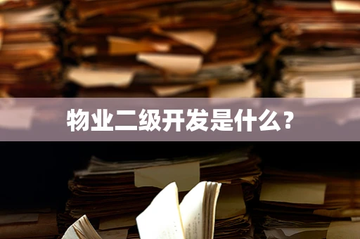 物业二级开发是什么？