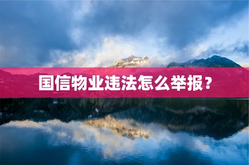 国信物业违法怎么举报？