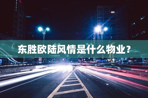 东胜欧陆风情是什么物业？