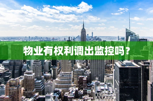 物业有权利调出监控吗？