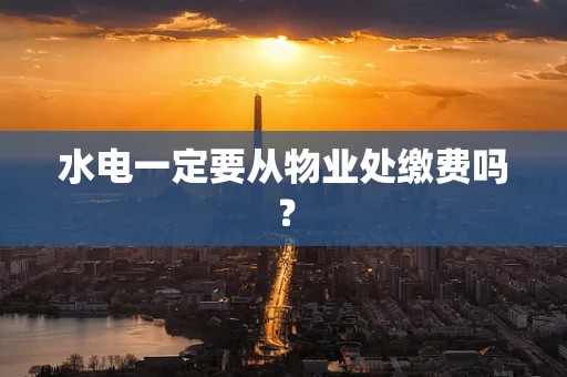 水电一定要从物业处缴费吗？