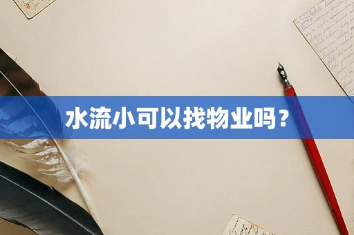 水流小可以找物业吗？
