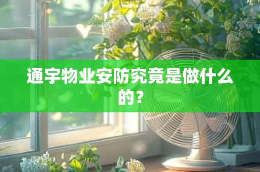 通宇物业安防究竟是做什么的？