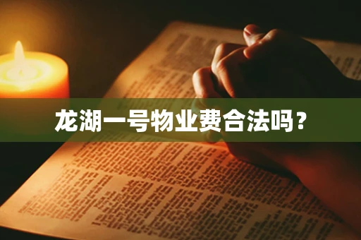 龙湖一号物业费合法吗？
