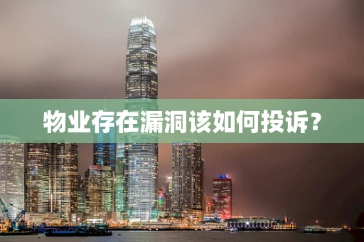 物业存在漏洞该如何投诉？