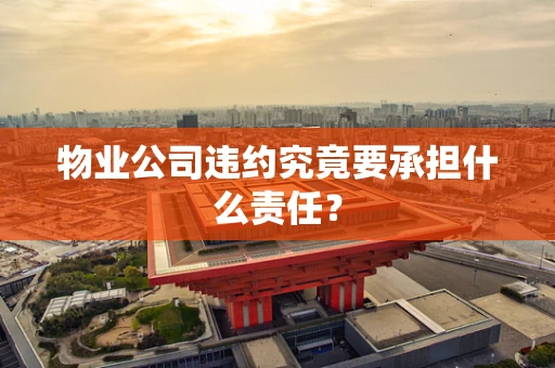 物业公司违约究竟要承担什么责任？