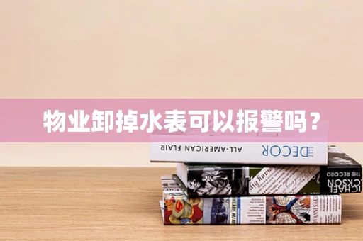 物业卸掉水表可以报警吗？