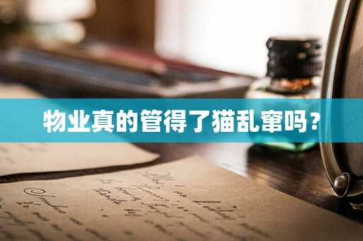 物业真的管得了猫乱窜吗？