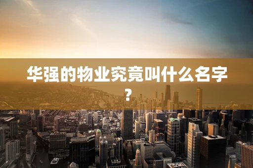 华强的物业究竟叫什么名字？