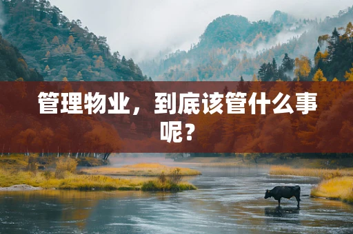 管理物业，到底该管什么事呢？