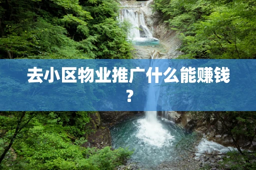 去小区物业推广什么能赚钱？