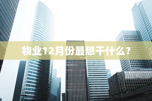 物业12月份最想干什么？