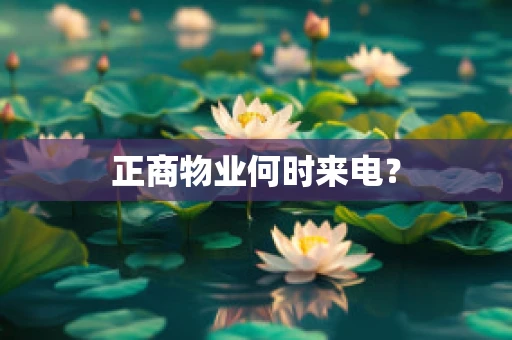 正商物业何时来电？