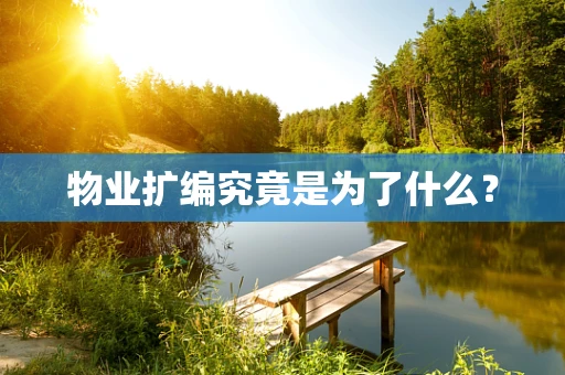 物业扩编究竟是为了什么？
