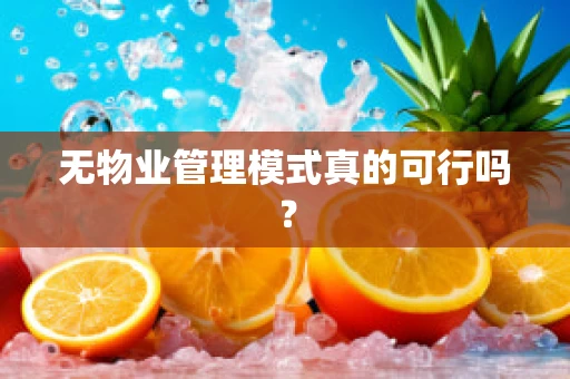 无物业管理模式真的可行吗？