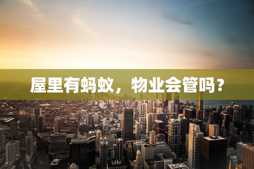屋里有蚂蚁，物业会管吗？