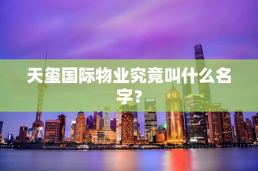 天玺国际物业究竟叫什么名字？