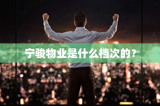 宁骏物业是什么档次的？