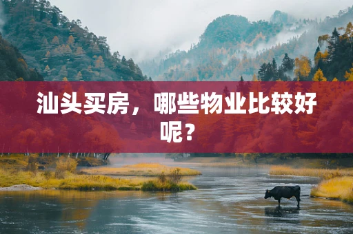 汕头买房，哪些物业比较好呢？