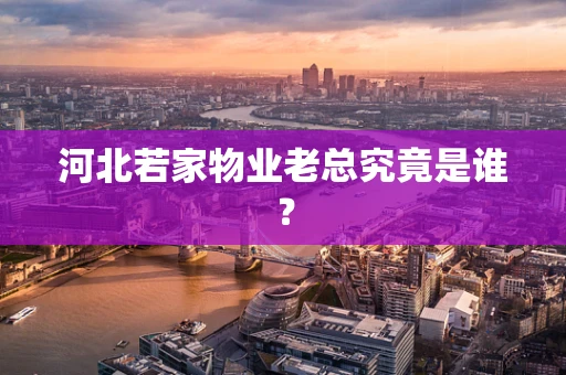 河北若家物业老总究竟是谁？