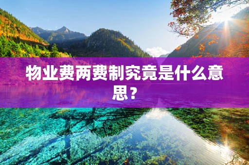 物业费两费制究竟是什么意思？