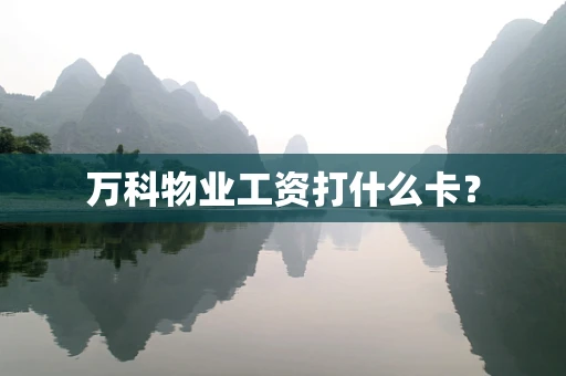 万科物业工资打什么卡？