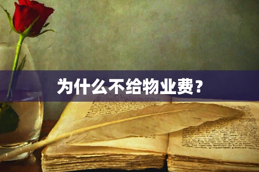 为什么不给物业费？