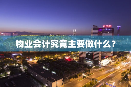 物业会计究竟主要做什么？