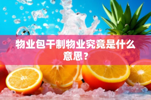 物业包干制物业究竟是什么意思？
