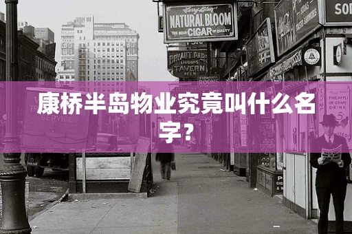 康桥半岛物业究竟叫什么名字？