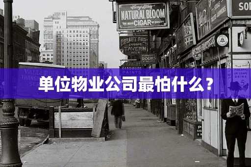 单位物业公司最怕什么？