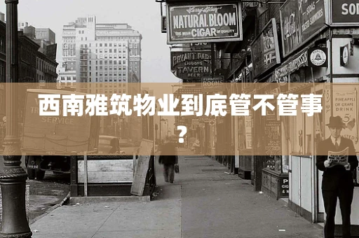 西南雅筑物业到底管不管事？