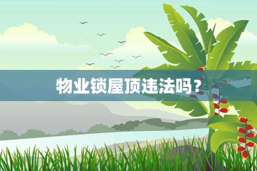 物业锁屋顶违法吗？