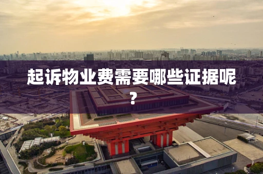 起诉物业费需要哪些证据呢？