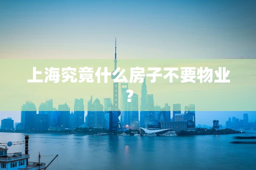 上海究竟什么房子不要物业？