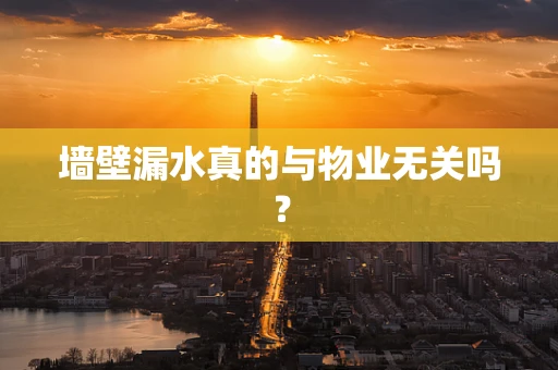 墙壁漏水真的与物业无关吗？
