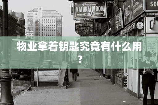 物业拿着钥匙究竟有什么用？
