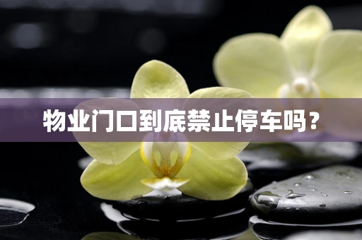 物业门口到底禁止停车吗？