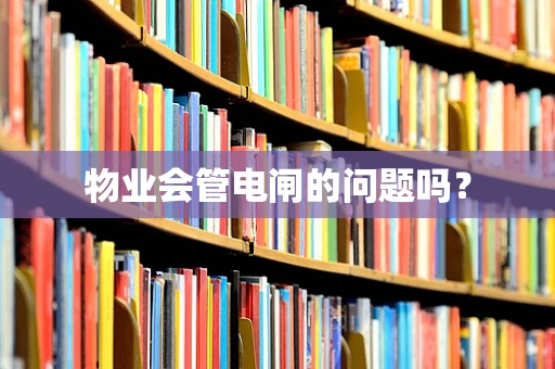 物业会管电闸的问题吗？