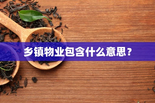 乡镇物业包含什么意思？
