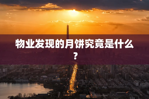 物业发现的月饼究竟是什么？